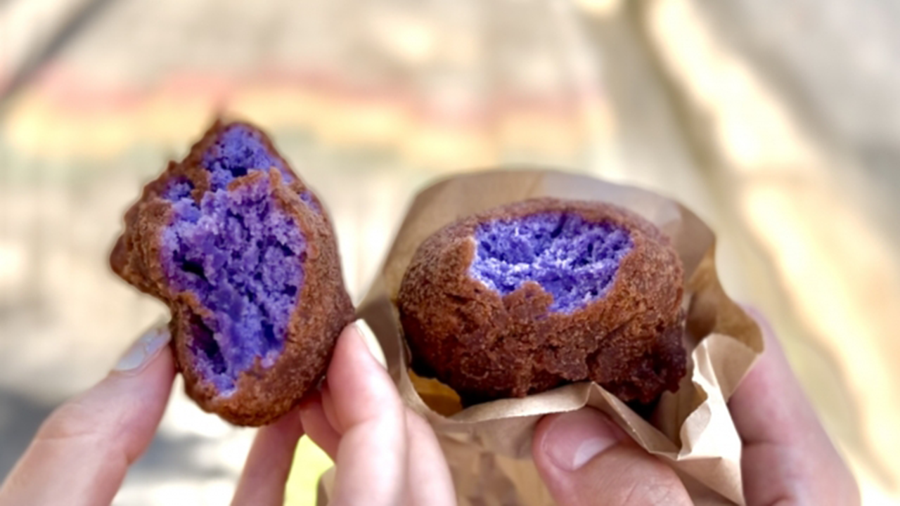 ムラサキ芋サーターアンダギー